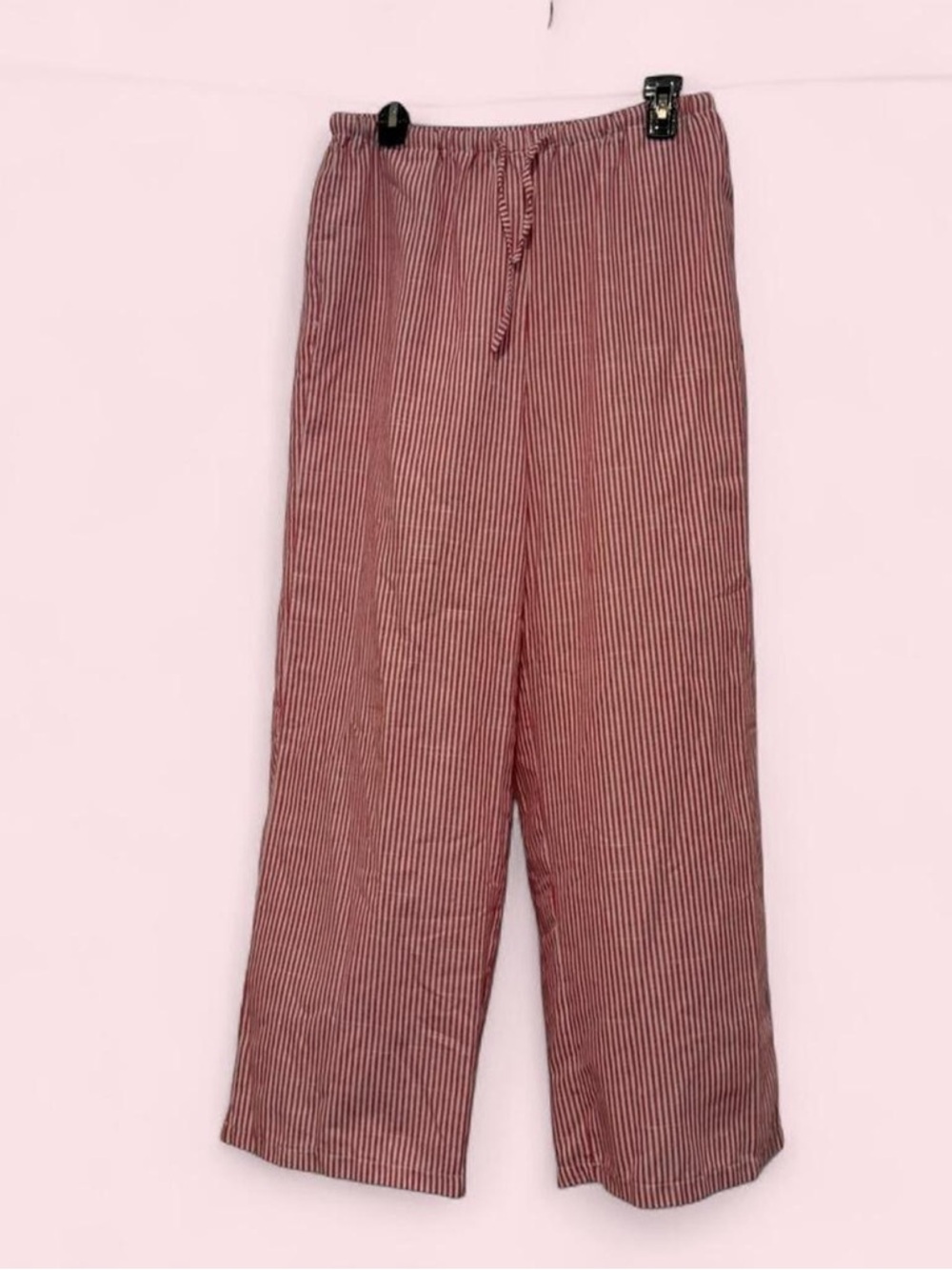 SHEIN Red and White Striped Shirt wide leg pants Large